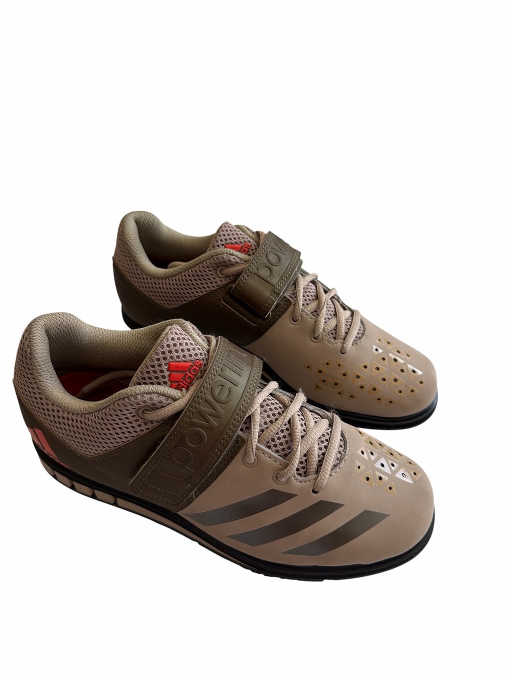 Adidas Powerlift Men's Beige Performance Weight Lifting Sneakers Size 6.5